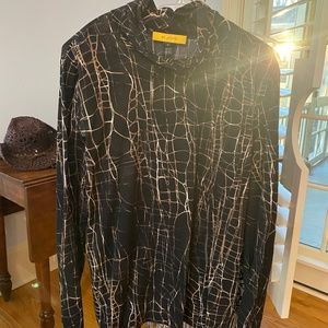 St. John's Black and Gold Blouse